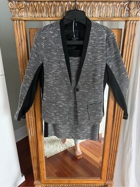 Nanette Lepore Black and Gray Textured Blazer